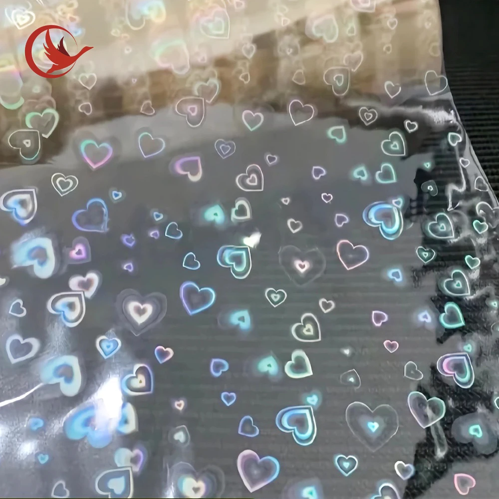 PET holographic transparent hot laminating film self-adhesive holographic cold laminating film laser film
