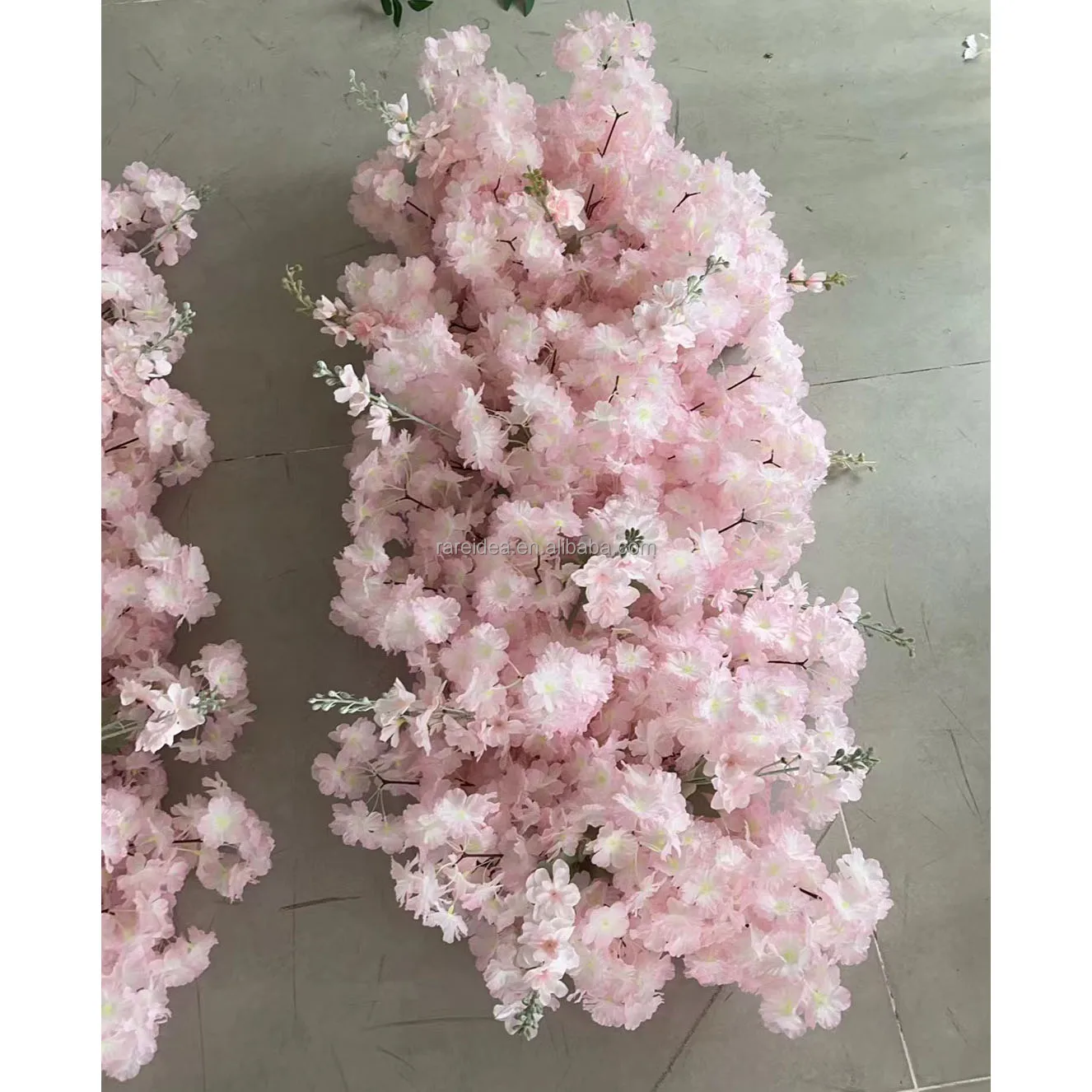 White Pink Flower Runner Rose Cherry Blossom Orchid Flower Ball Centerpiece Decorative Artificial Flower Table Centerpiece
