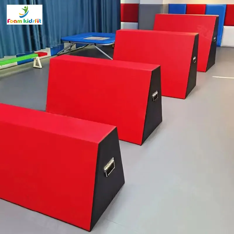 ZONWINXIN factory supply customized Wholesale Wooden Foam Trapezoid Vault Box Plans Parkour Equipment Parkour Vault Boxes