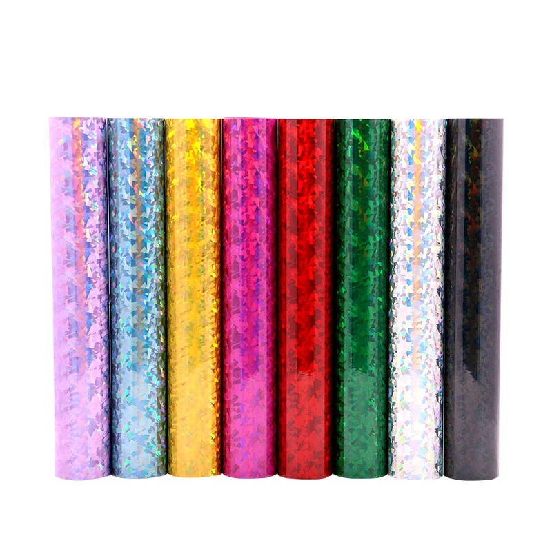 Chrome Laser Holographic Crack Permanent Vinyl Adhesive Sticker Craft Sheet