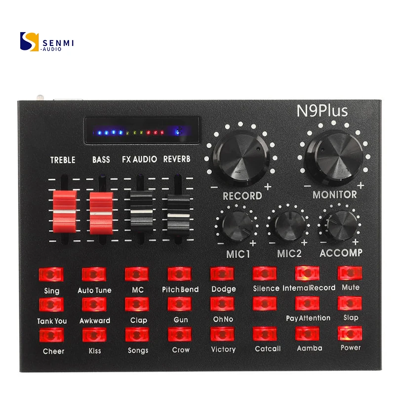 SUM-N9 Audio Sound Card High Quality With Usb Interface For Live Broadcast Music Recording