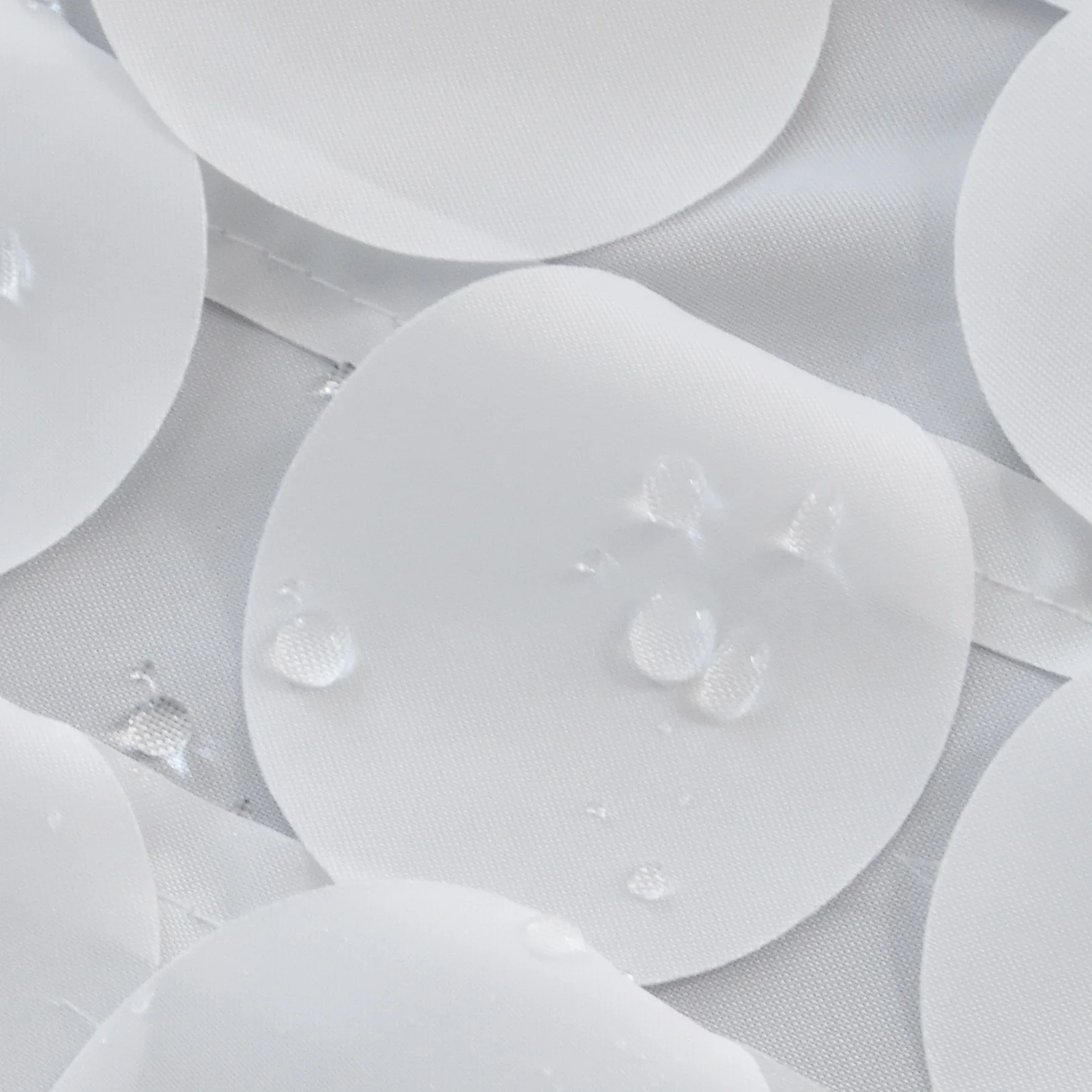 Modern Luxury Design Polyester Waterproof Fabric 3D Cover The Whole White Shower Curtain With Circle