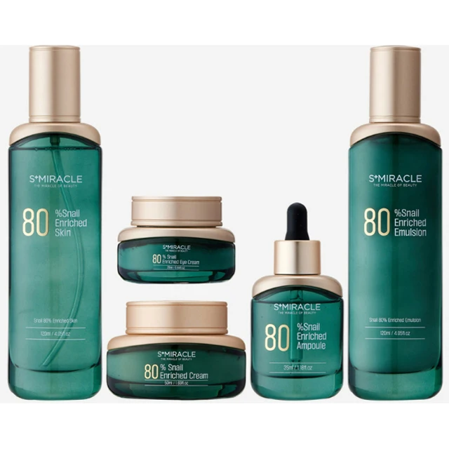 Made In Korea Odm Oem Private Label Snail 80% Enriched Skin Care Set For All Skin Type