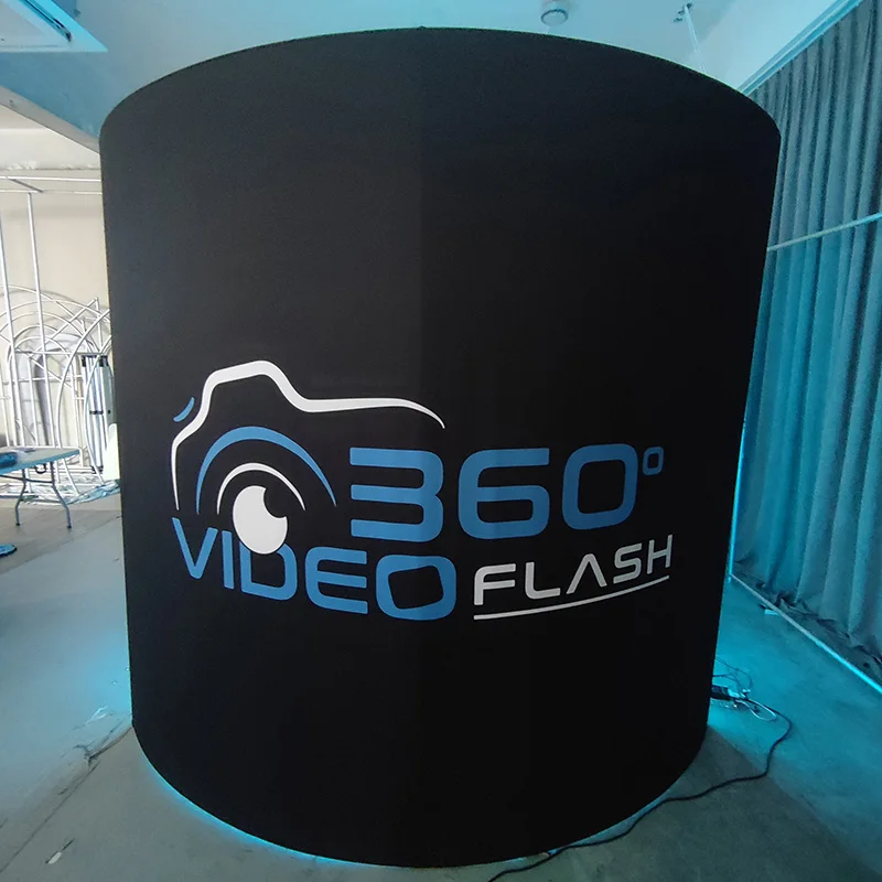 360 Photo Booth Enclosure Cube Tent Portable Vogue Photo Booth Inflable Photo Booth Enclosure Backdrop With Color Led Lights