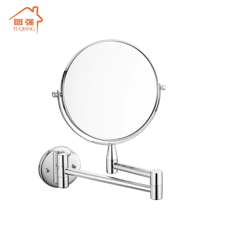 Настенные зеркала в простом стиле, хромированное настенное зеркало для ванной комнаты и подвесное круглое настенное зеркало