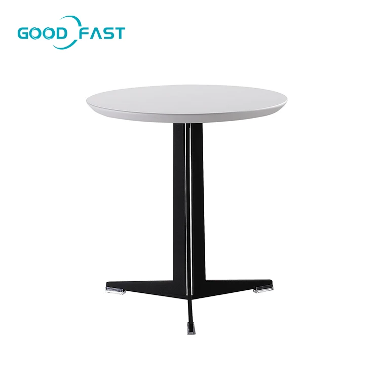 Популярный дизайн 2022 ресторанная мебель в скандинавском стиле металлическая основа окрашенный стол для отеля из МДФ белый