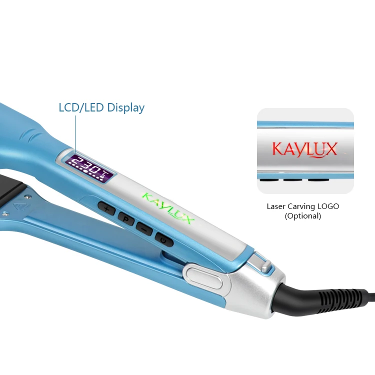 
Wholesale Private Label Hair Straightener Digital touch screen 360 Degree Swivel Power Cord Hair Curler Profecional Flat Iron 