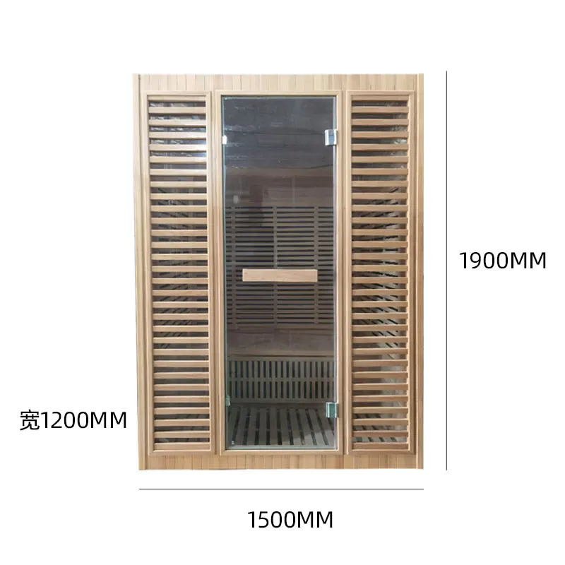 Indoor Hemlock Wood Dry Far Infrared Sauna Room With Carbon Fiber Heater