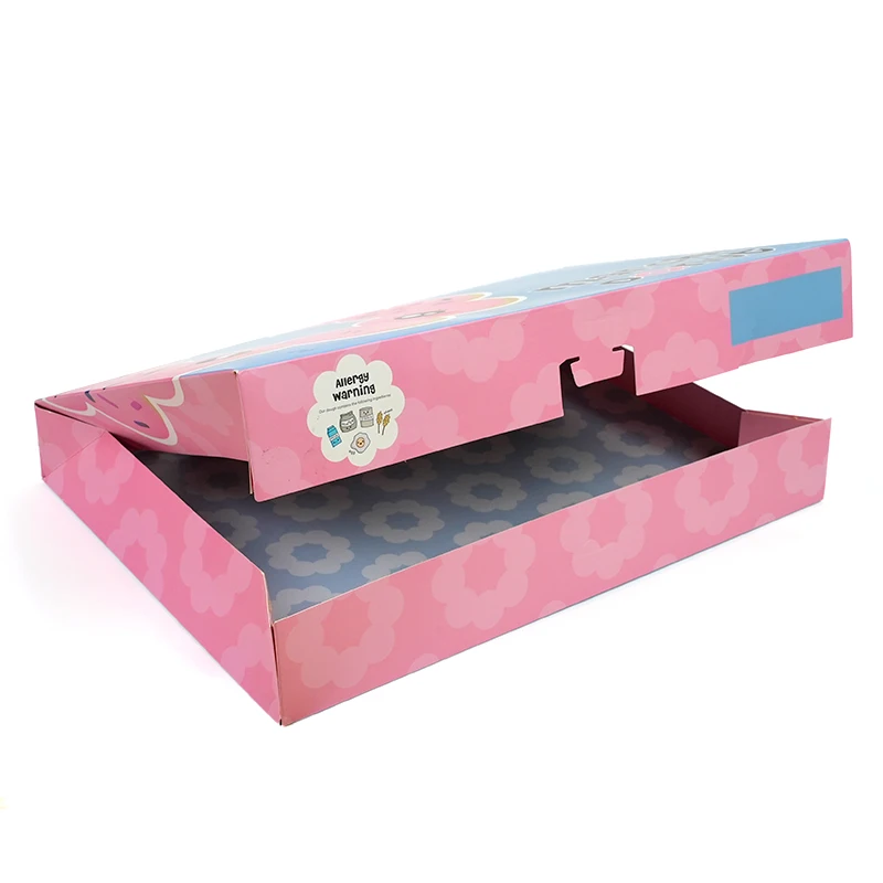 Cheap Custom Printed Logo Design Biodegradable Desert Box Brownie Donut Paper Food Packaging