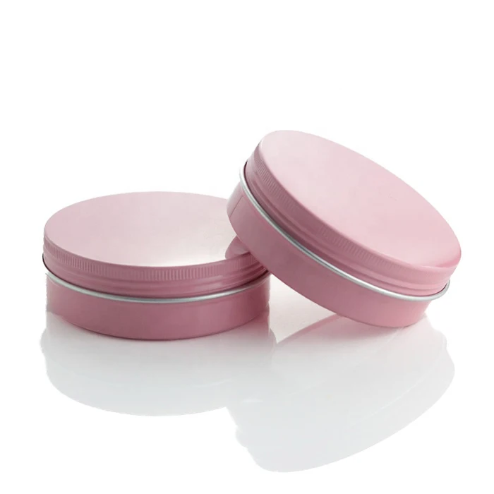 В наличии, 30 мл, 60 мл, 100 мл, Высококачественная пустая розовая алюминиевая банка, металлические круглые банка для конфет, бальзам для губ, мазь, косметическая упаковка
