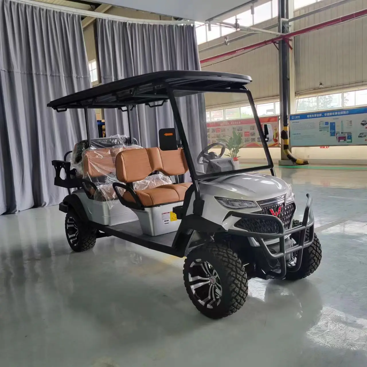 5kw Electric Golf Cart with Aluminum Frames 4+2 Seaters 5kw Curtis Controller
