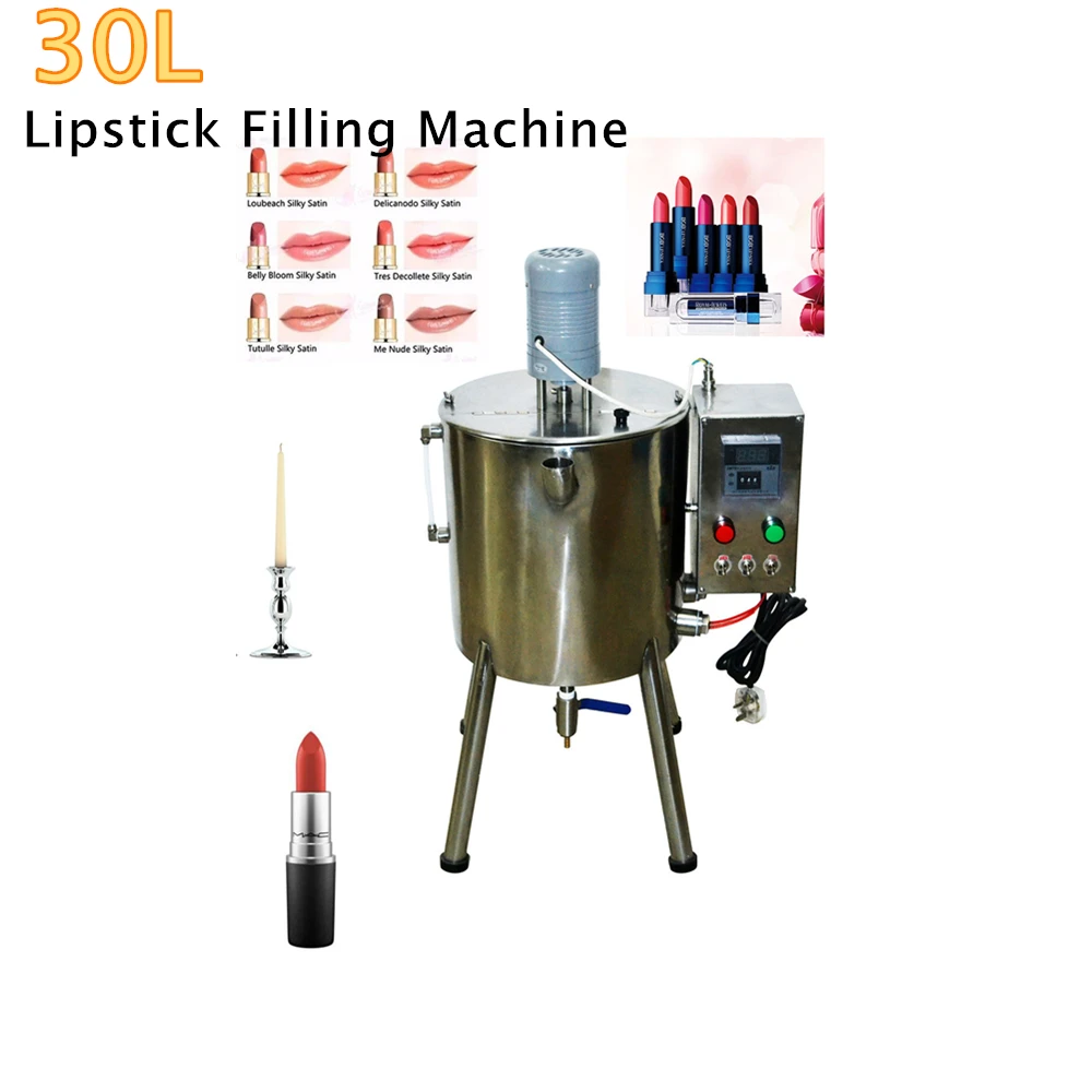 30L Semi Automatic heating stirring liquid cream balm filling machine lipstick filling machine