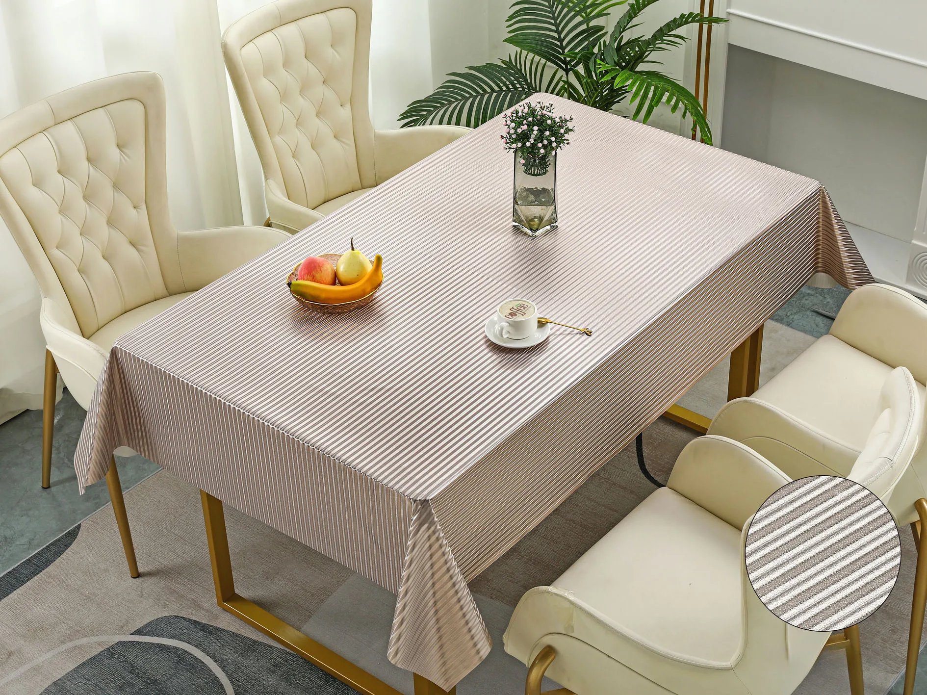 New Hot Product PVC Metalized Transfer full length rectangle waterproof party event table cloth