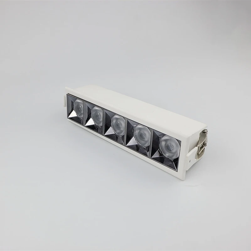 Commercial ceiling spotlight embedded aluminum batten lighting anti glare 7W 10W 30W smd led linear light