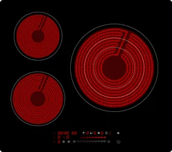 Burner Cooker Ceramic Cooktop Easy Use for Cooking Built in 220V 3 Black Electric Household Ceramic Glass Kitchen Products 220