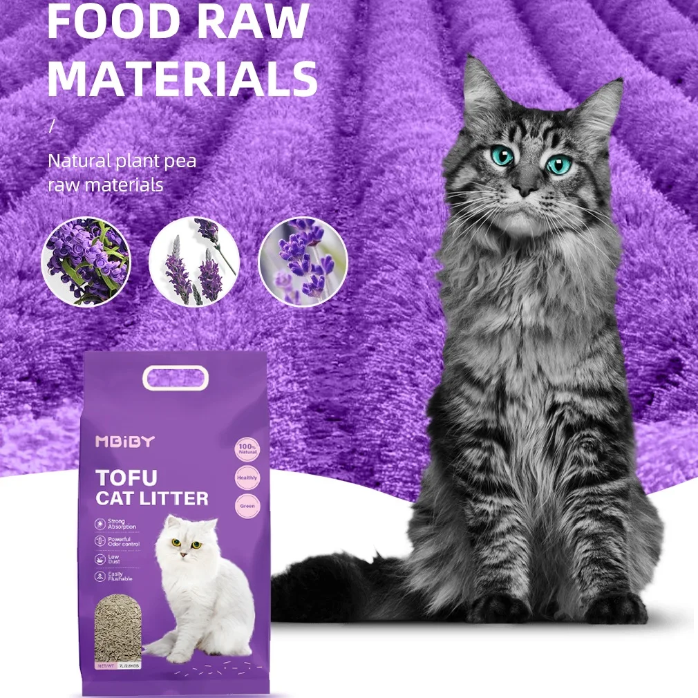 Mbiby BSCI OEM ODM premium Tofu Cat Litter Dust-Free Water-Soluble Natural and Environmentally Friendly pet products supplies