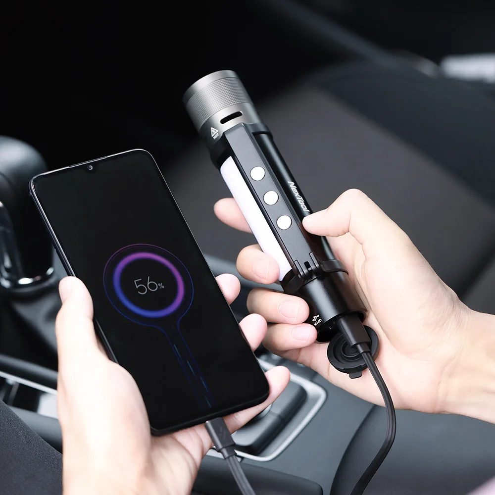 NexTool mini electric led flashlight self defense Rotatable Rechargeable SOS led usb charged Flashlight