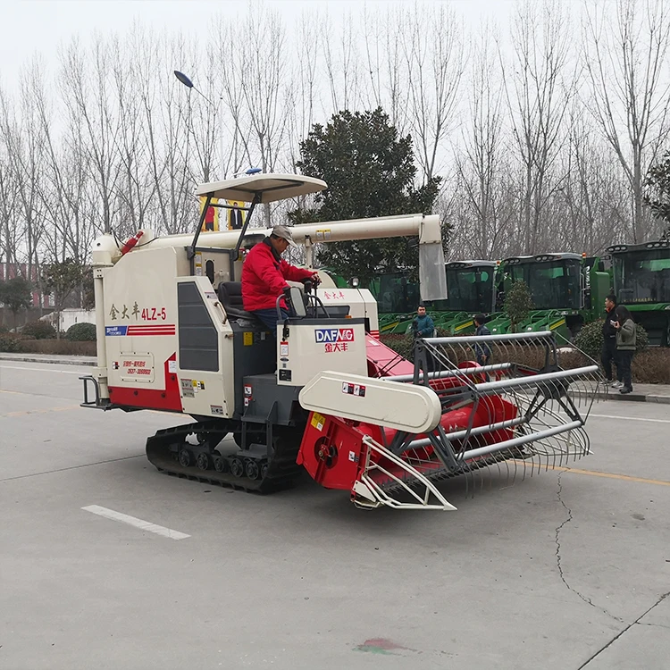 
Crawler Type Full Feeding Paddy Rice Wheat Reaper Crawler Rice Harvester Enhanced Gearbox with Cab 2666-8000m2/h 2000mm 1.3m3 