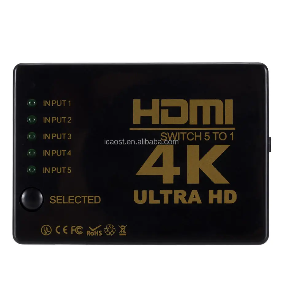 Коммутатор совместимый с HDMI 4K HD1080P 3 5 портов HD Переключатель Селектор сплиттер концентратором ИК пульт дистанционного управления для HDTV DVD TV