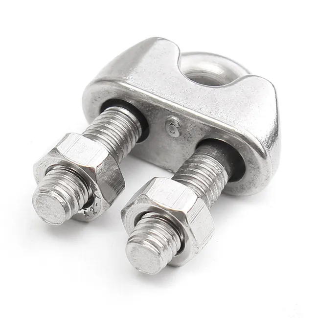 High quality small wire rope stainless steel cable end wire rope clamp