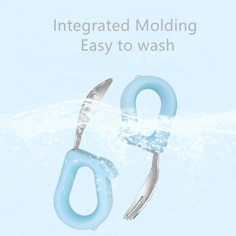 Baby feeding tableware set silicone  spoon silicone baby set Dinnerware Sets food grade silicone BPA FREE for kid