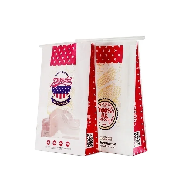 Factory custom popcorn wire strip window fruit growing paper bag