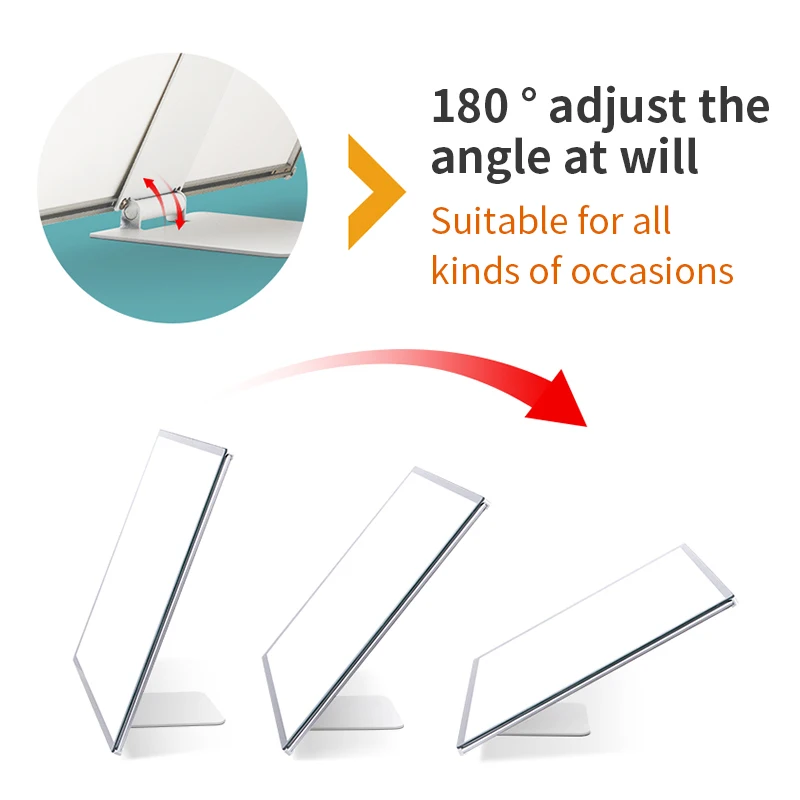 PIZZA Cafe Bar Table Led Menu Light Box with Tempered Glass Pullout Light Box A3 A4 Horizontal Vertical Desktop Menu Light Box