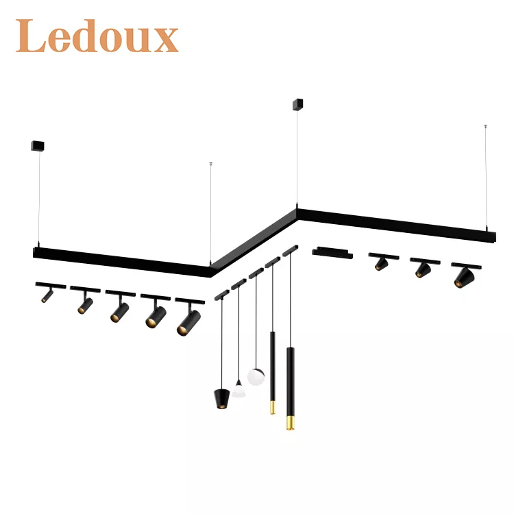 LEDOUX New Design 48V Series 3W Magnetic Tracklights Magnetic Housing Indoor Led Track Light