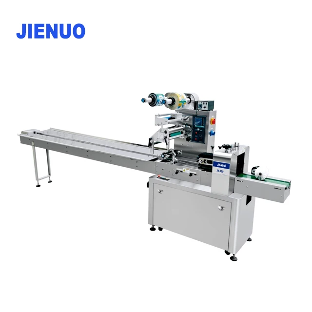 High Speed Automatic Bread Biscuit Loaf Bread French Toast Baguette Croissant Flow Wrapping Packing Machine