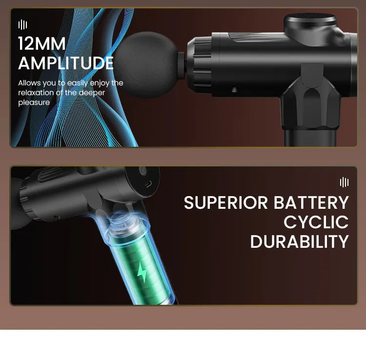 new muscle vibration massage and relaxation instrument neck membrane gun breathing lamp electric muscle membrane gun