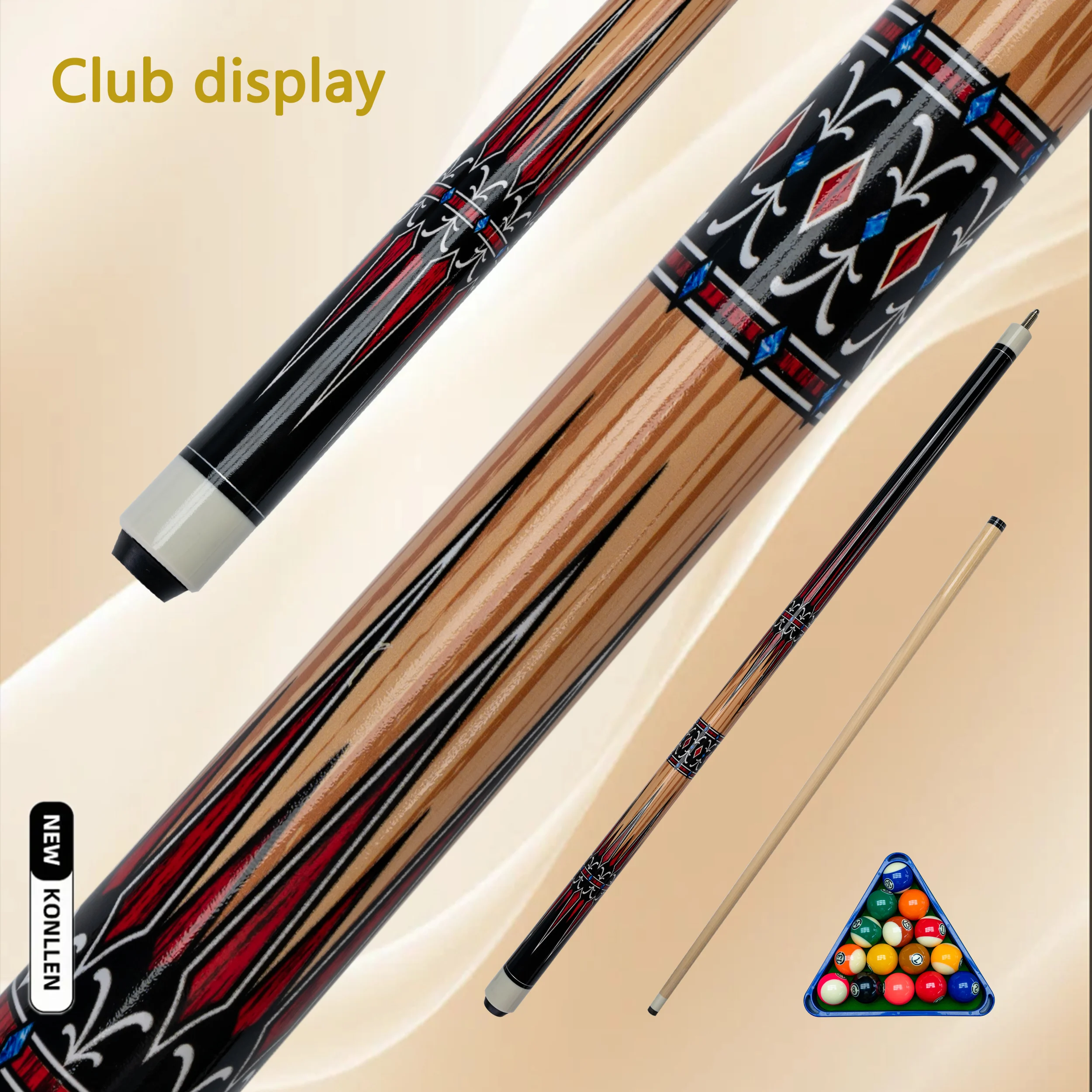 Cheap  cues Professional Pool Cue 2/1 Joint 13mm Billiards cue sticks
