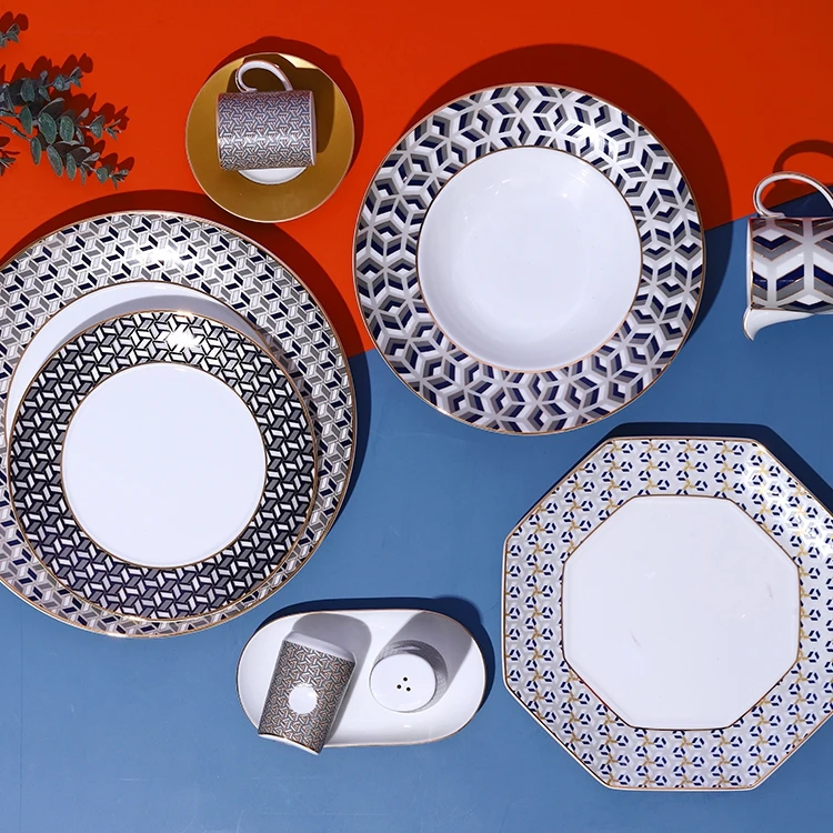 Прямо с фабрики отеля индивидуальные скандинавские керамические фарфоровые тарелки набор наклейка МАРОККАНСКИЙ ДИЗАЙН суши Ресторан