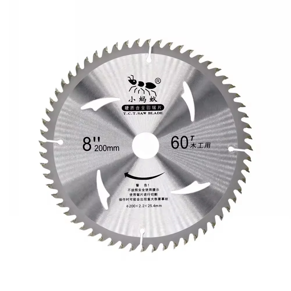 8in 200mm ATB  60TEETH 40T 80T TCT carbide circular saw blade 200mm for wood cutting proseser