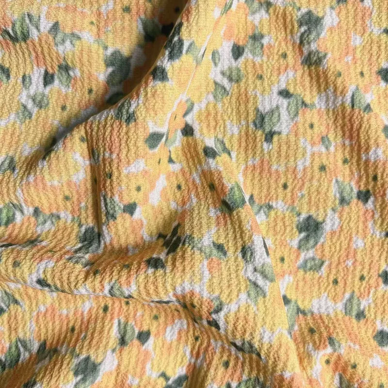 Customized Soft Hand Printed Recycled Eco-Friendly Pop Chiffon Fabric Sustainable Polyester Eco-friendly Printed Fabric