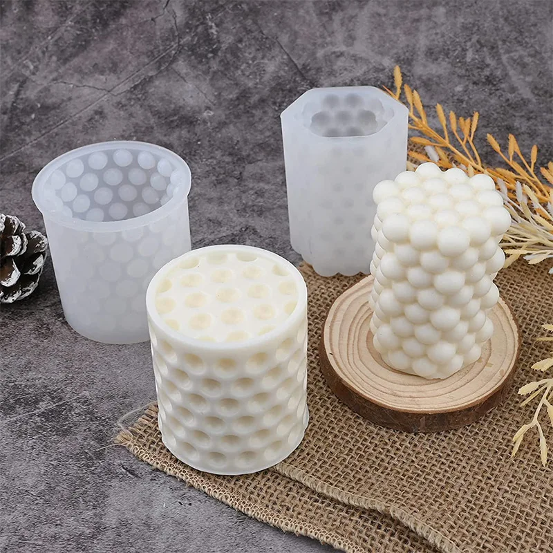New Style Multiple Shape 3D Silicone Soap Mold Cylinder Cube De Silicona Para Resina NO-stick Candle Mold for DIY