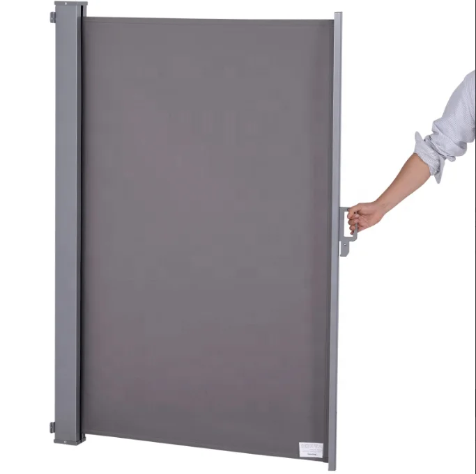 
Outdoor Retractable Folding Vertical Wind Screen 3*1.6m Privacy Divider Side Awning with steel pole for garden 