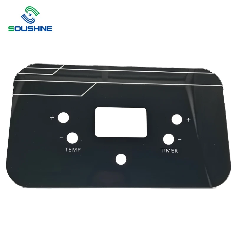 Slider Control Tempered PMMA Acrylic touch glass membrane switch keypad Panel
