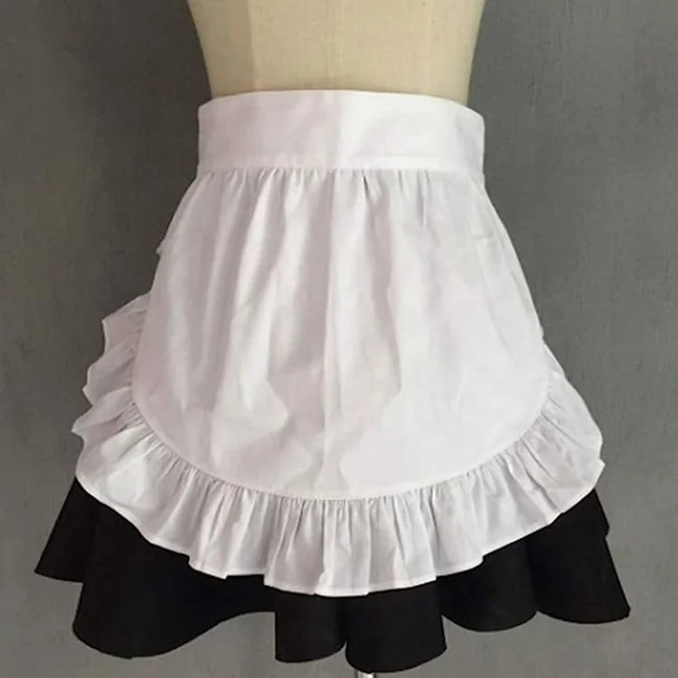 Cotton Apron  DIY Coffee Shop Waist Apron Kitchen Restaurant  Work Clothes Fashion Cute Bow Lace Cooking Apron