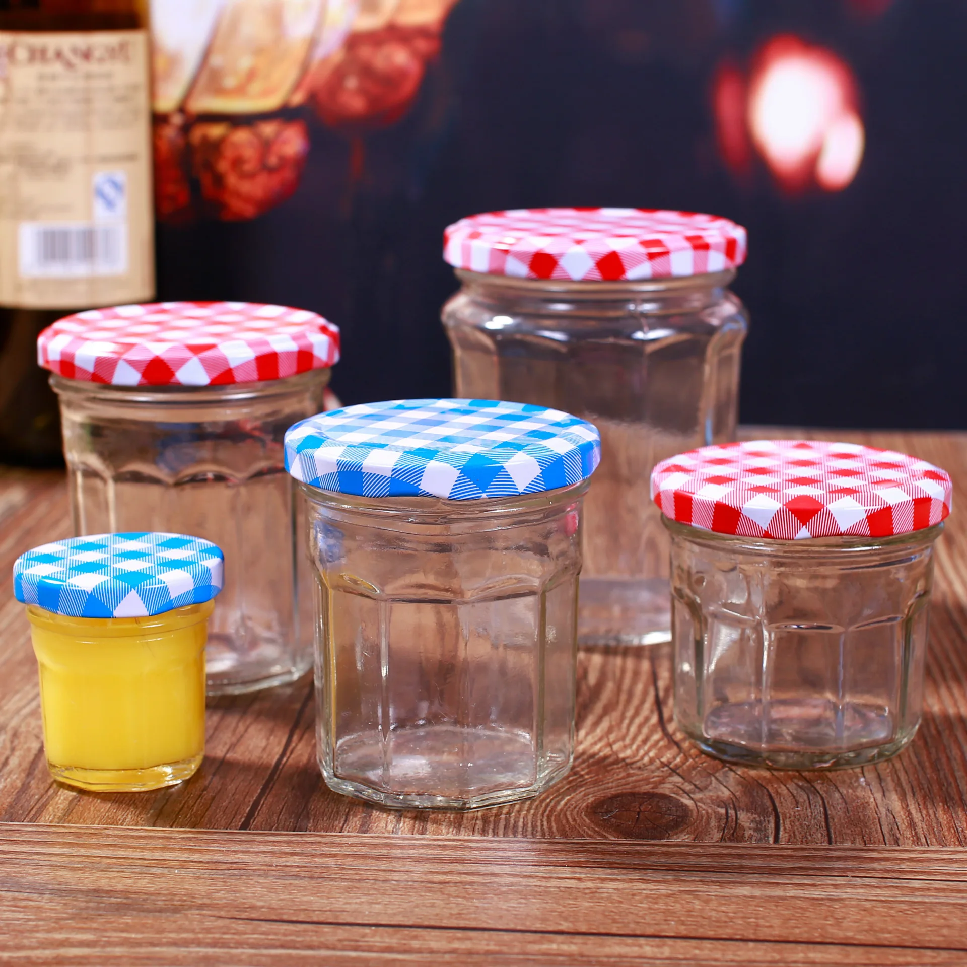 Empty Clear Mini 75ml 100ml 150ml Bird Nest Packaging Virgin Coconut Oil Bottle Glass Jam Bottles For Honey