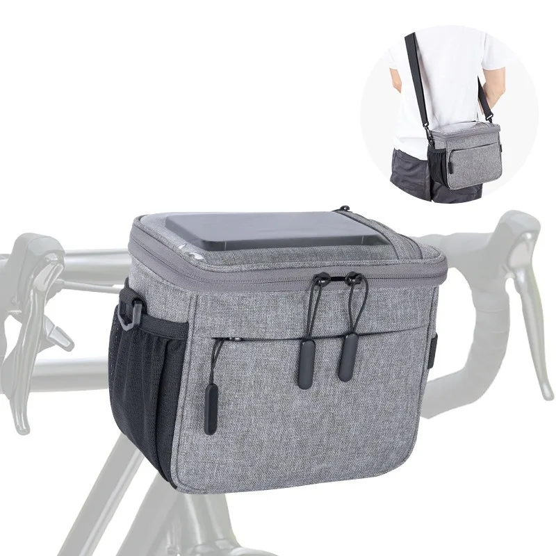 Bicycle Bag Frame Front Top Tube Cycling Bag Reflective  Phone Case Touchscreen Phone Pannier MTB Mountain Bike Accessories