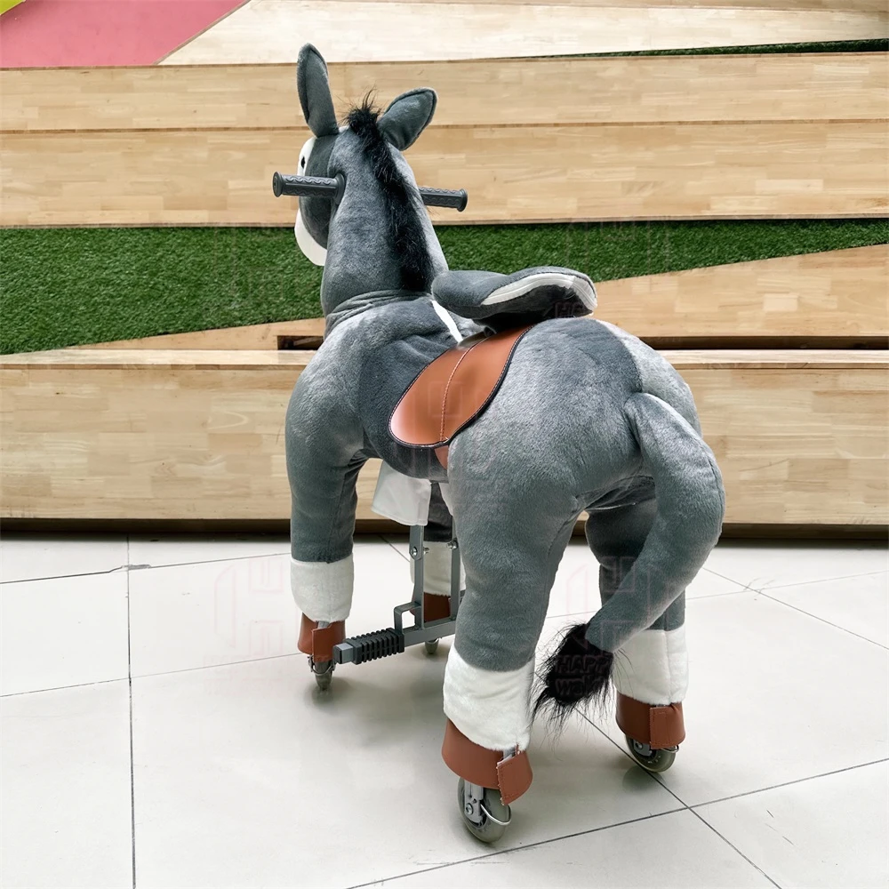 Happy Island CE wholesale New Donkey mechanical horse toy horse on wheels for kids