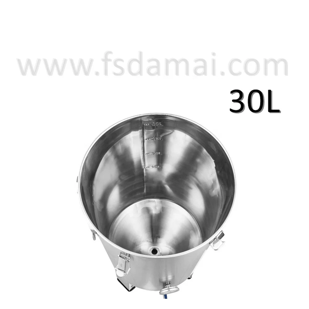 30L Home Brewing Machine Conical Fermenter Similar Guten Fermenting Equipment Household Stainless Steel Fermentation Tank