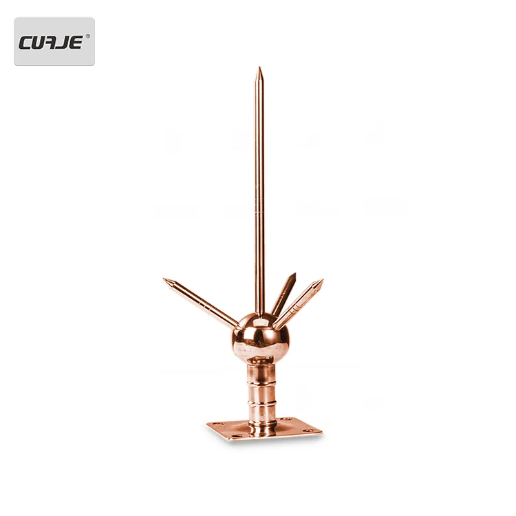 China Spike Lightning Arrester Suppliers copper lightning arrester copper lightning rod