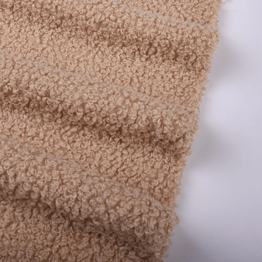 Teddy Fabric Polyester Sherpa Polar Fleece Velvet Fabric For Winter Coat ALTAI Teddy  100% Polyester Teddy Bear Fur Fabric