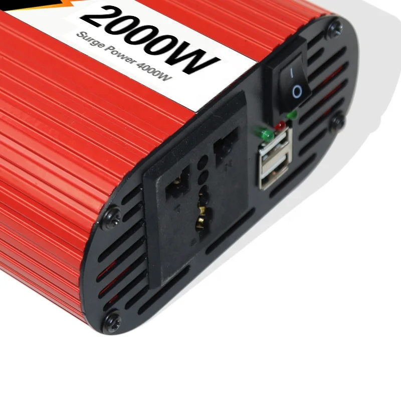 Suredom OEM Sockets Portable Inverter 12V 220V 2000W Solar Inverter Off-Grid with external fuses