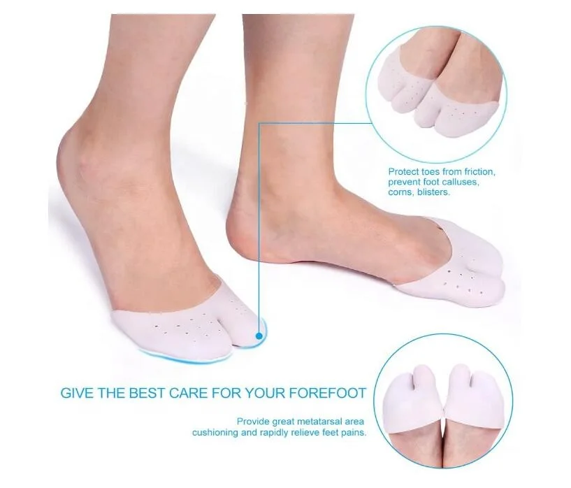 Silicone Gel Toe Caps and Soft Ballet Dance Shoe Pads and Gel Toe Cap Protector, Forefoot Cushioning and Big Toe Protection