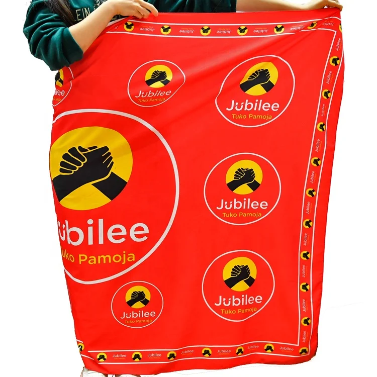 ODM&OEM kenya political kanga Africa clothing  wax fabric cotton wrapper election print campaign kangas lesso