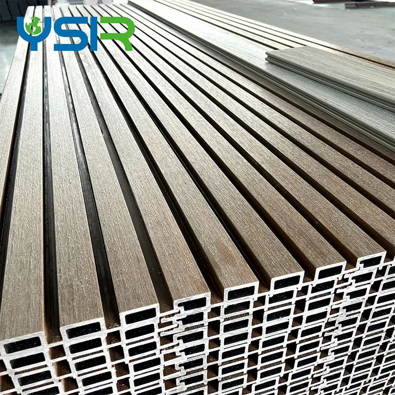 China Yansen waterproof UV resistant exterior wall decoration fluted co-extrusion WPC outdoor wall panel