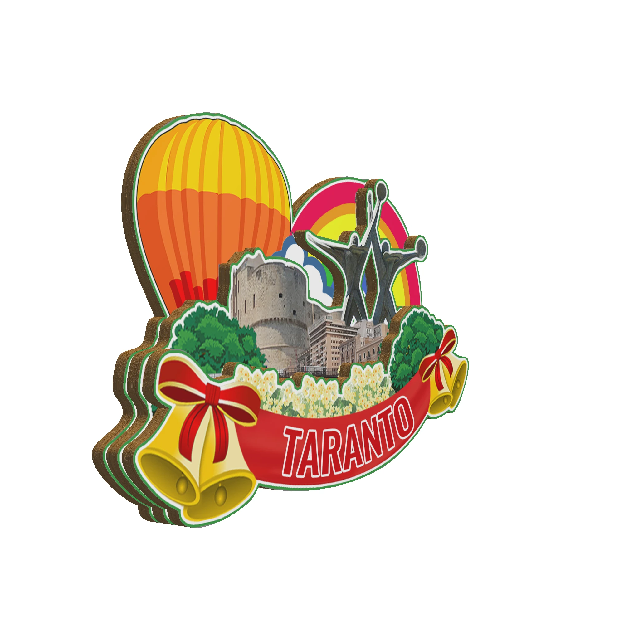 Refrigerator Magnet Taranto Puglia Italy Fridge Magnet City Travel Souvenirs Gifts 3D Classic Home Crafts
