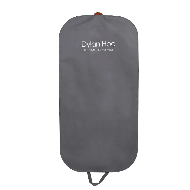 Custom Logo Lightweight Foldable Suit Bag Eco-friendly Non-woven Garment Cover Bag with PVC Transparent Window